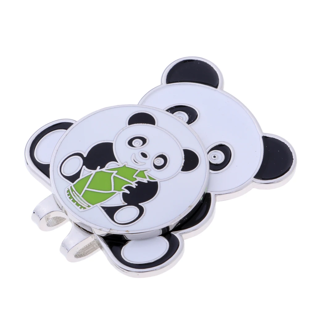 Милые сплава гольф шапка &quotПанда&quot Кепки зажим с магнитной съемной шаровой