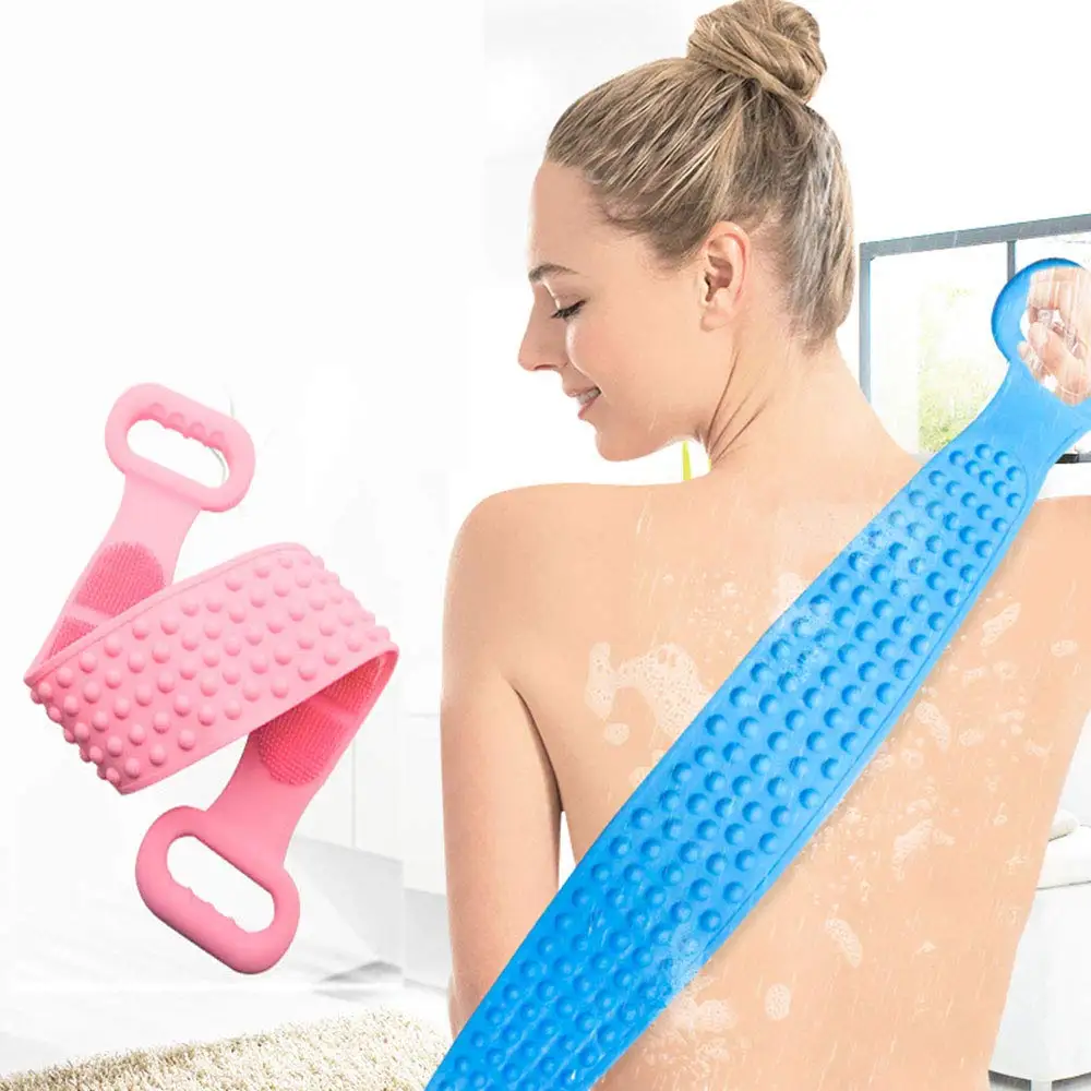

Magic Silicone Brushes Bath Towels Rubbing Back Mud Peeling Body Massage Shower Extended Scrubber Skin Clean Shower Brushes