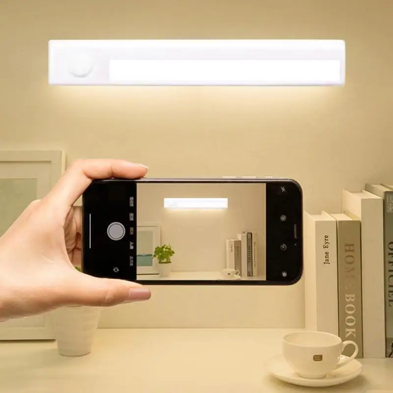 Спальня USB светодиодный светильник ручная развертка движения Сенсор теплый