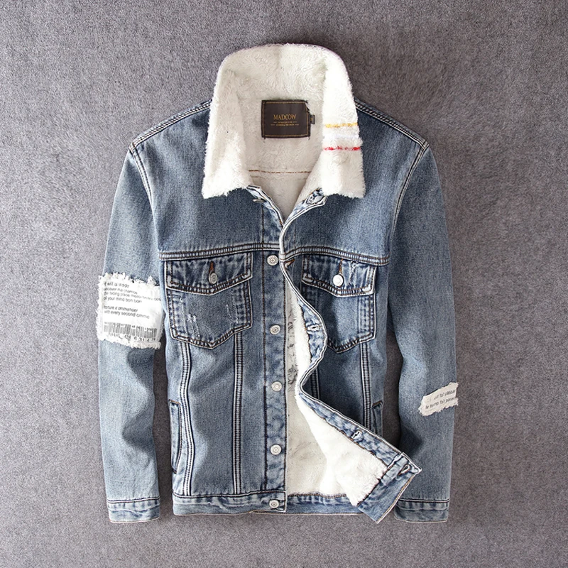 Новая мода зимние куртки для мужчин Ретро стиль Синий тигр вышивка дизайнер