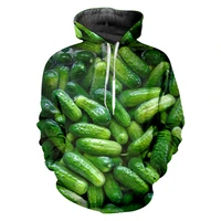 womenmen fruit cucumber green sweatshirts long sleeve 3d hoodies sweatshirt pullover tops blouse pullover hoodie tops custom