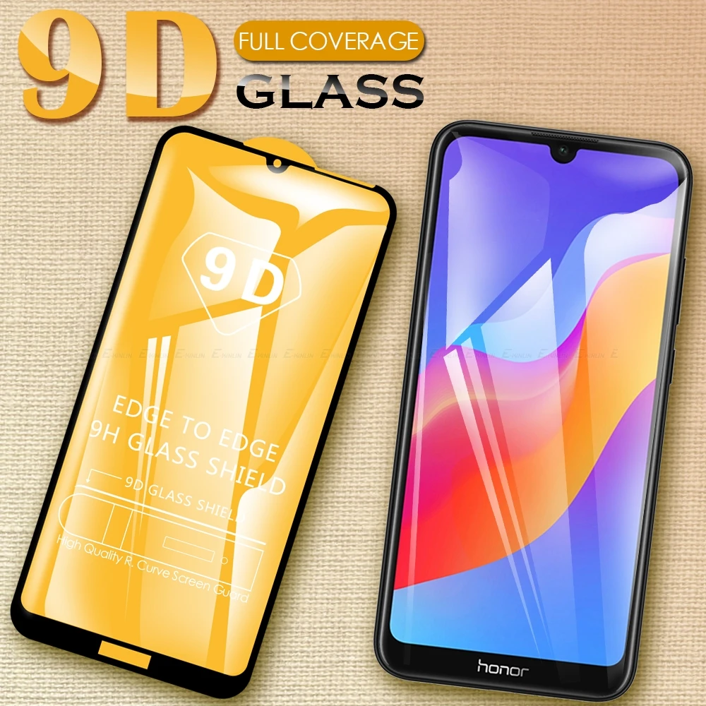 Закаленное стекло 9D для Huawei Honor 8C 8A 7S 7A 7C Pro полное покрытие|Защитные стёкла и
