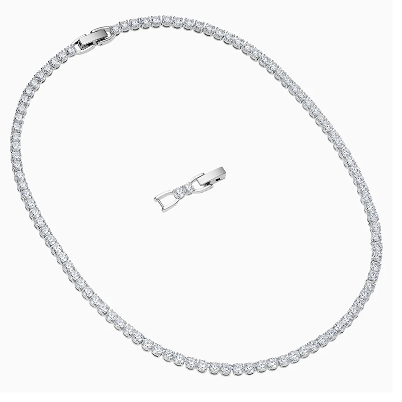 

SWA 2021 New Exquisite And Luxurious Tennis Deluxe Multi-color Necklace, Stylish Accessories For Wife's Anniversary Gift