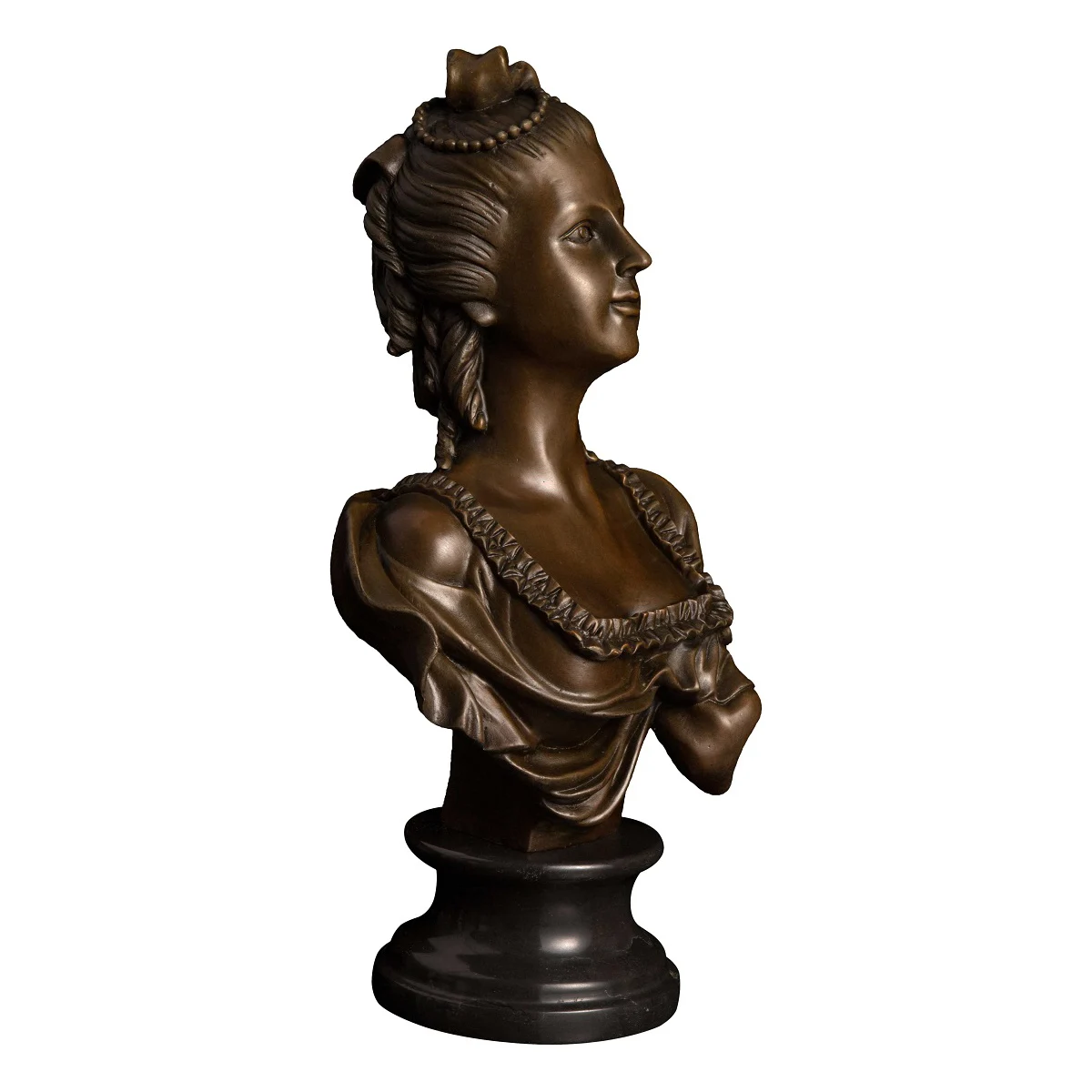 49 см бронзовая Европейская скульптура Бюст Женщины фигурка Западная молодой