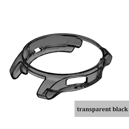 transparent black Gear S3 frontier для samsung Galaxy Watch 46 мм 42 м чехол ремешок reloj Обложка Мягкий ТПУ покрытием все вокруг Защитный чехол рамка - Цвет: transparent black