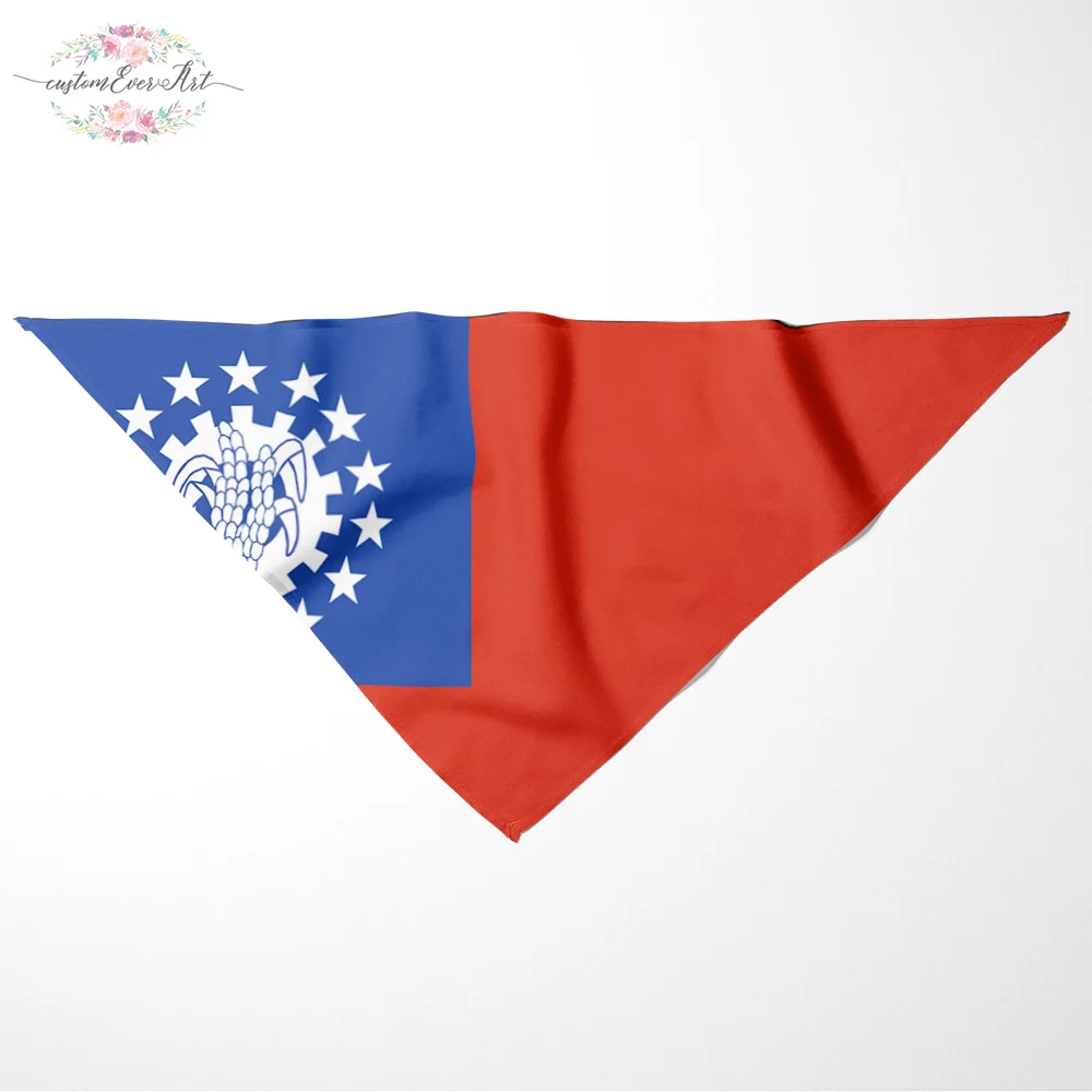 

The Myanmar flag dog bandana large pet scraf pet bandana for dog scarf dog neck scarf dog print scarf bandana