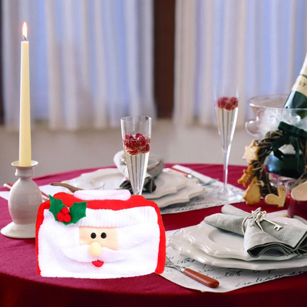 Рождественская тканевая коробка чехол сумки украшения для дома вечерние Санта