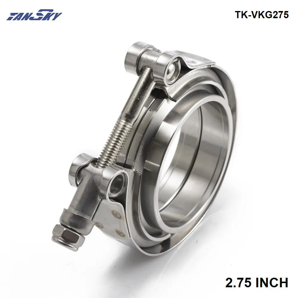 Новинка 2 75 дюйма выхлопная труба Turbo из нержавеющей стали V-образный зажим с