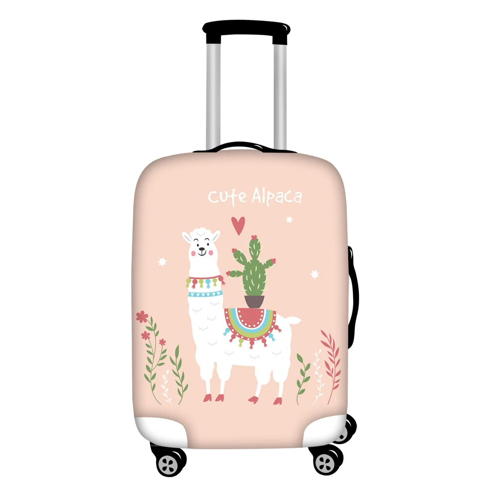 HXA89 Coloranimal Альпака утолщенный эластичный багажный Защитный багажный костюм для 18-30 дюймов пылезащитный чемодан сумка на молнии аксессуары для путешествий - Цвет: HXA89