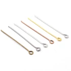 Металлические шпильки с головкой сделай сам 200 шт., серебристые, золотистые, родиевая медь, 16-50 мм