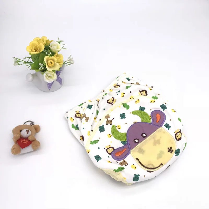 2 шт./Лот Детские тренировочные брюки подгузники многоразовые моющиеся хлопковые