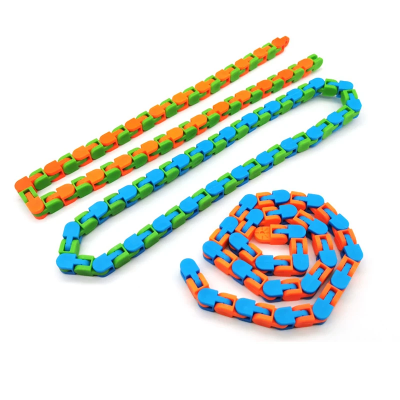 

Забавная антистрессовая цепь, игрушка для детей и взрослых, велосипедная цепь, фиджет-Спиннер, браслет, пазл-змея, обучающая игрушка в подар...