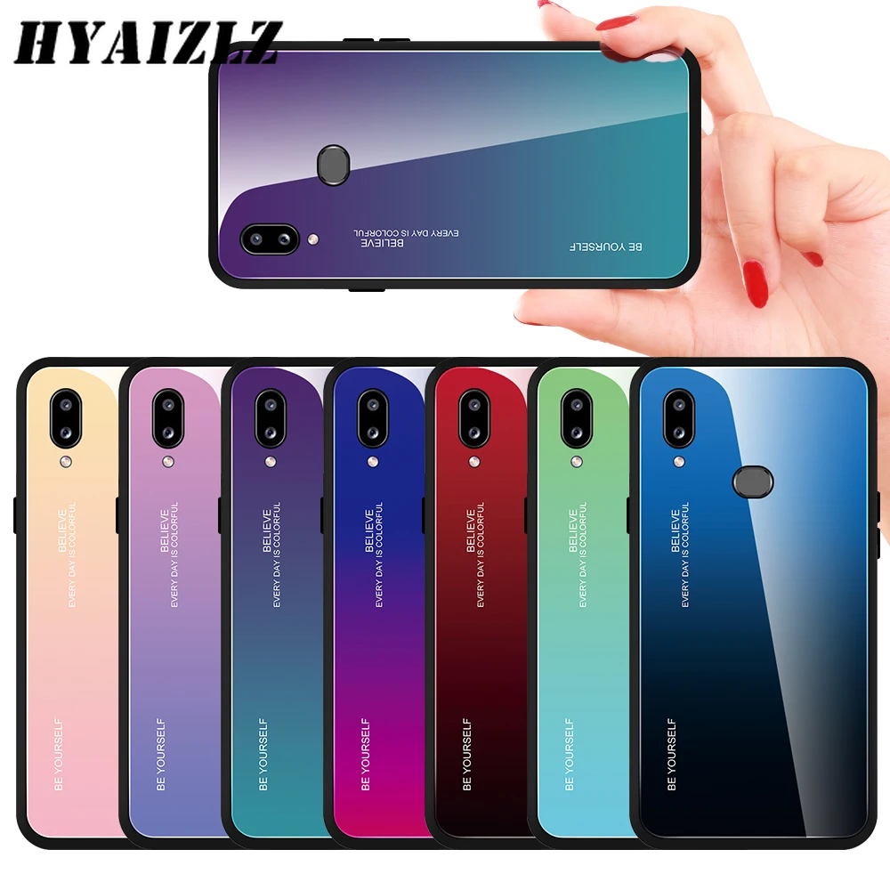 Чехол для Galaxy A20S A10S A10E A80 A90 5G A60 A40 A70S A8 A20 A30 задняя крышка из закаленного стекла с
