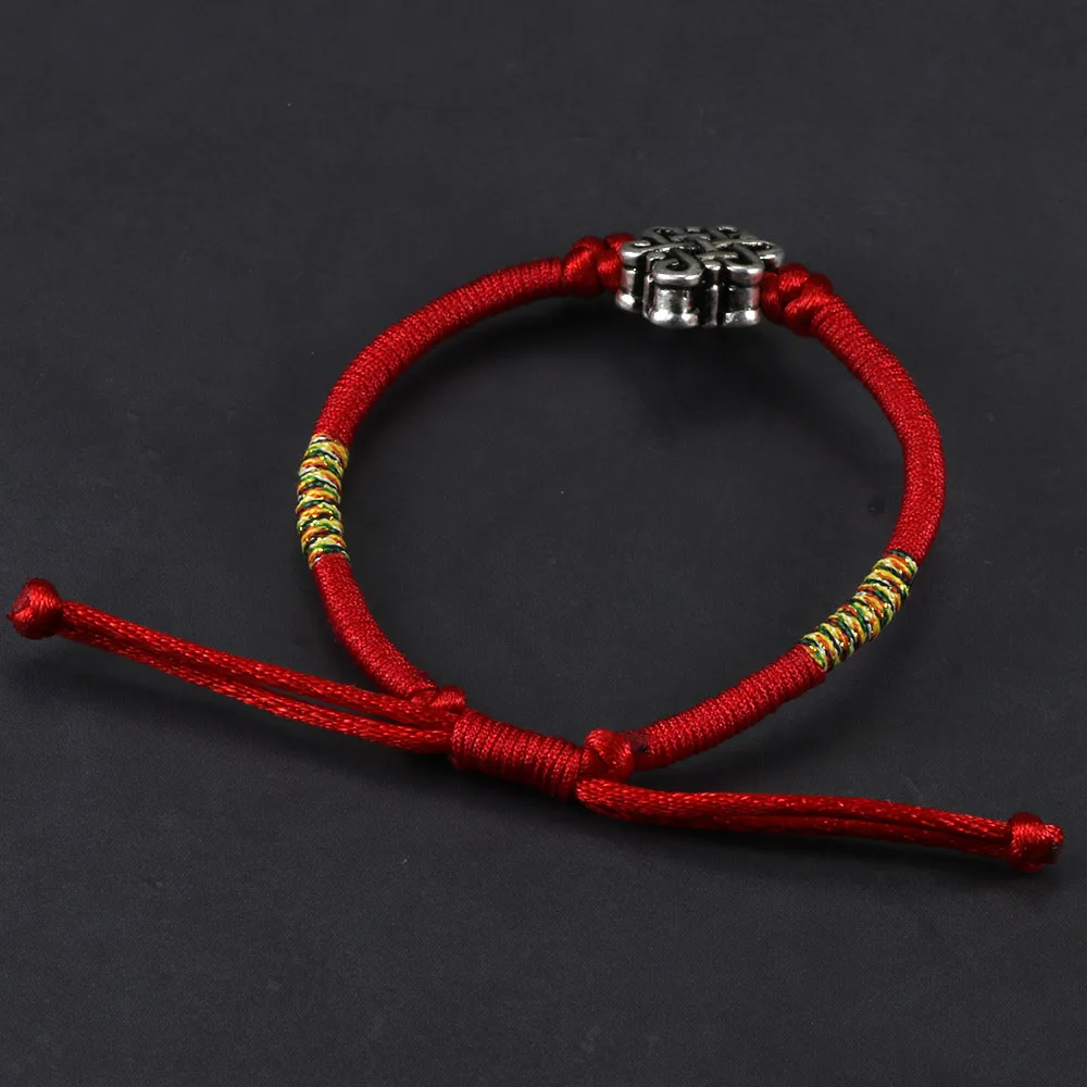 Плетеные браслеты из красной веревки ручной работы традиционные Этнические