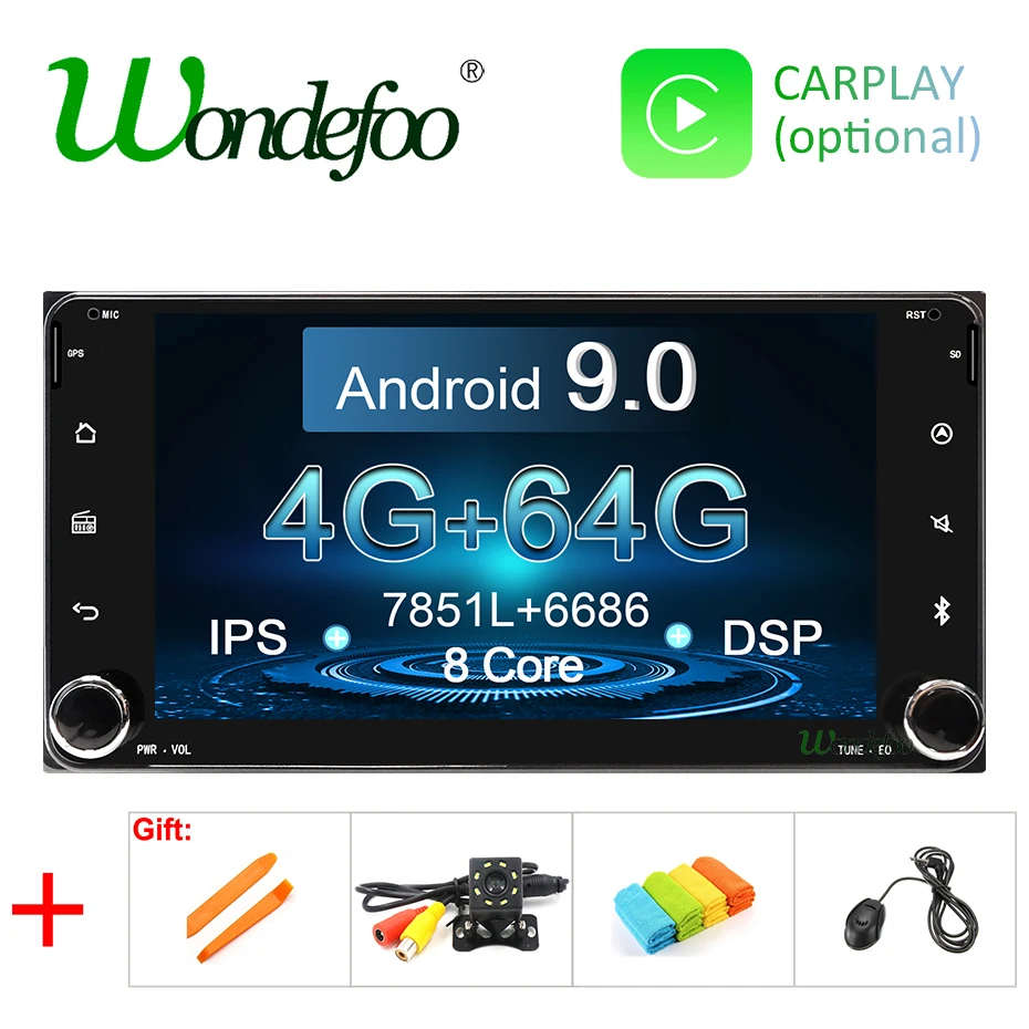 DSP 4G Оперативная память ips Android 8,1/8,0 радио автомобиль Toyota RAV4 Corolla Vios HILUX Terios Land Cruiser 100 Прадо GPS ПК Нет dvd-плеер