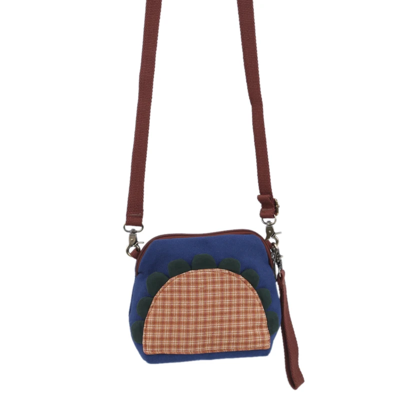 

Women's Handbag Small Student Mobile Phone Simple Single Shoulder Messenger Bag Casual Clamshell Flower Handbag