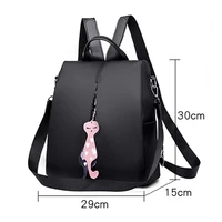Multifunction Travel Backpack Women Shoulder Bags Anti Theft Girl School Bag Cat Tassel Lady Handbag Waterproof High Quality New