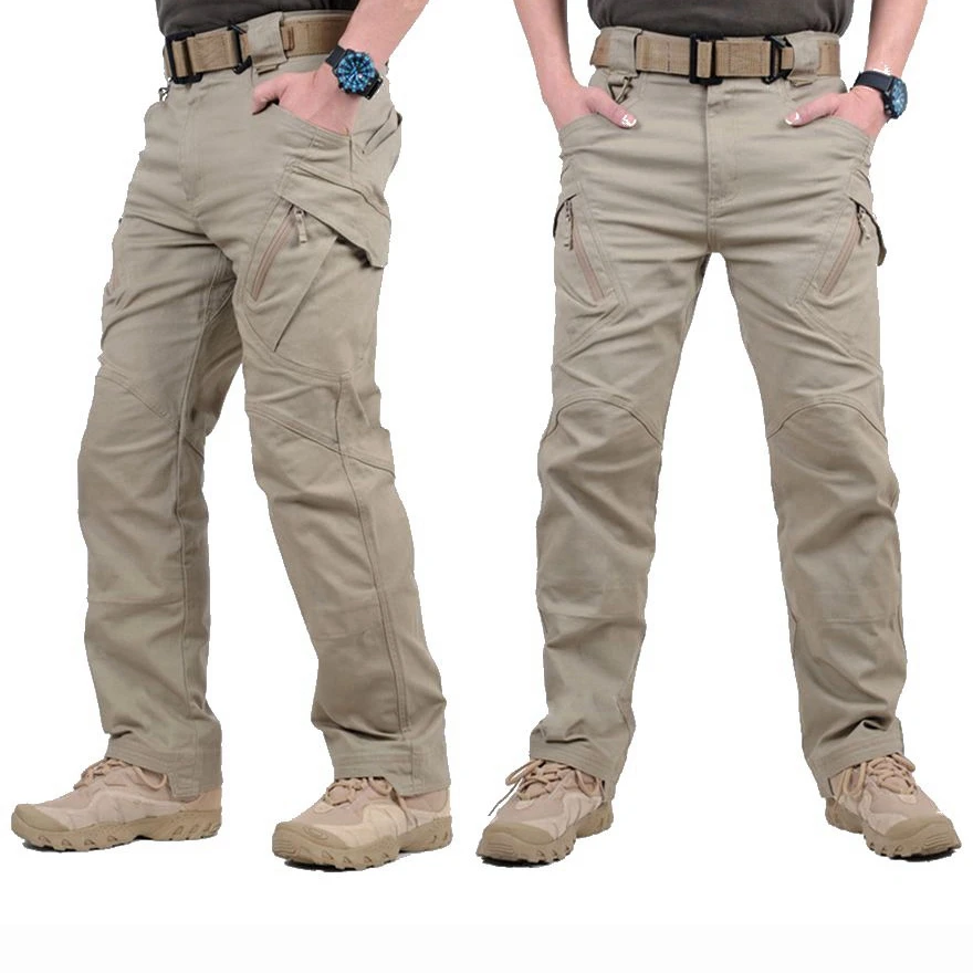 Men Military Tactical Pants Fitness Hiking Trainning Combat Clothing SWAT Army Pants Mens Cargo Outdoors Casual Cotton Trousers
