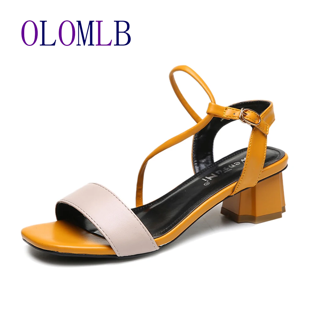 2020 г. женские босоножки на высоком каблуке летние туфли платформе с квадратным