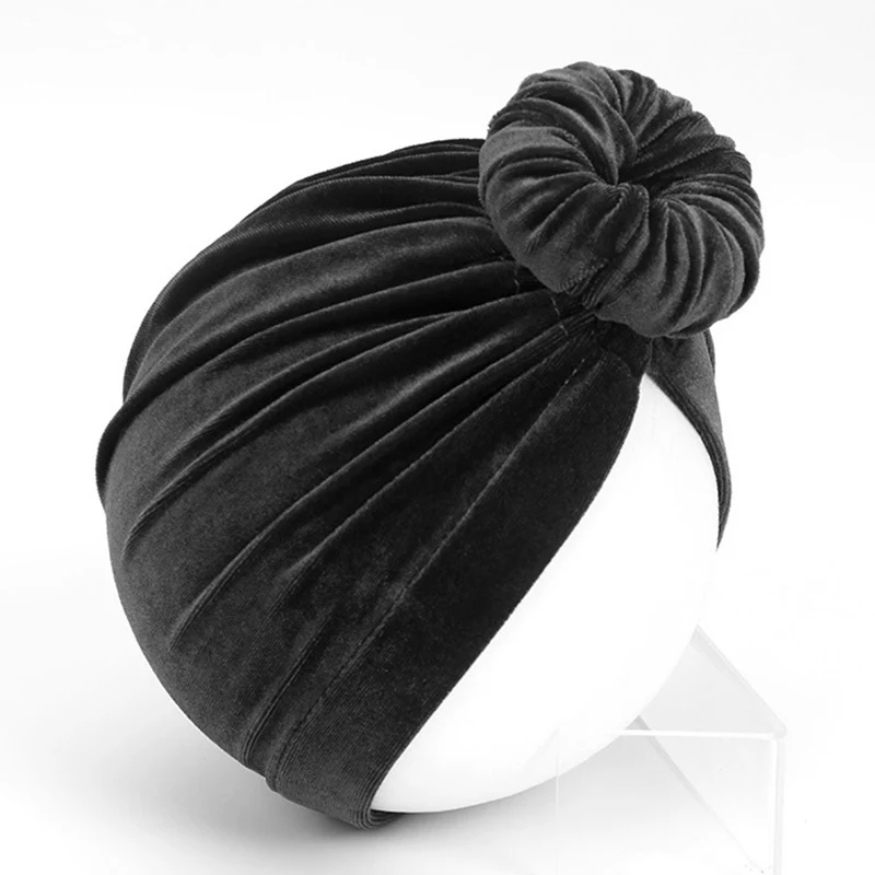 Новые детские Шапки мусульманские индийский вельветовой ткани для девочек шапки