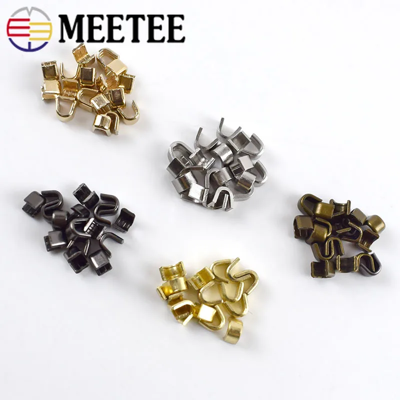 Meetee 20pcs Brass U Style Zipper Stopper Non-slip for 3# 5# 8# 10# Metal Nylon Resin Zippers Repair Crafts Accessory ZA212 | Дом и сад