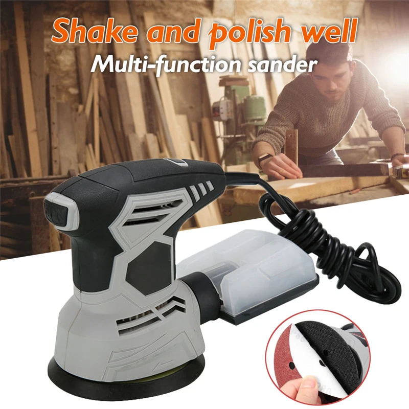 250W Electric Wood Sander Furniture Metal Polisher Sander Paint Grinder DIY Power Tools Buffer Grinding Machine Woodworking Tool