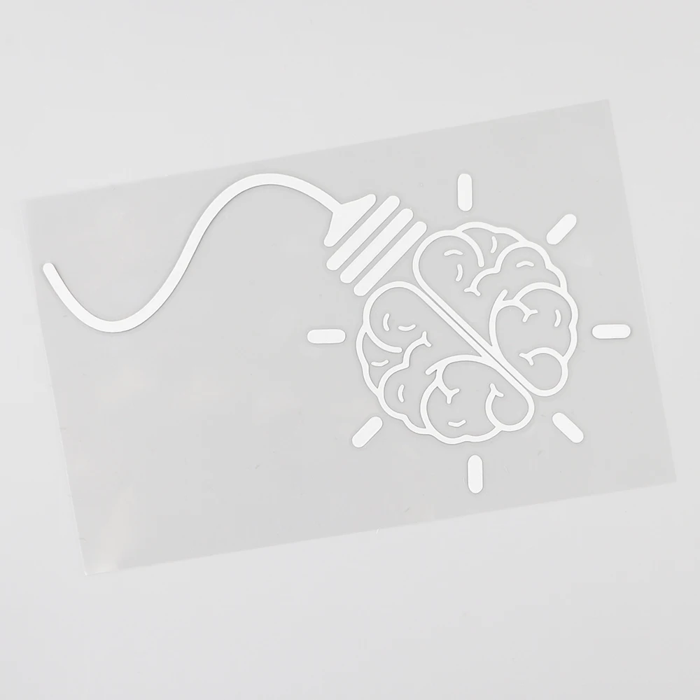 YJZT 17 2 см × 10 7 креативная Виниловая наклейка с лампочками Brain Idea