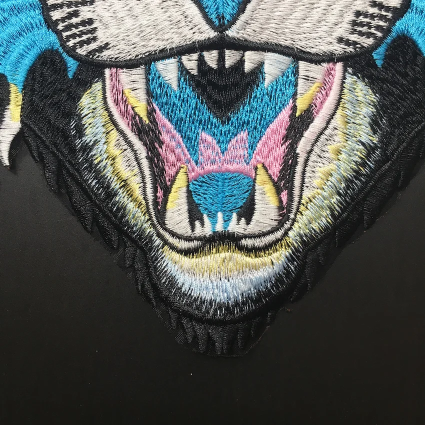 1 шт. синяя большая кошка оптовая продажа вышитая ткань одежда нашивка для одежды