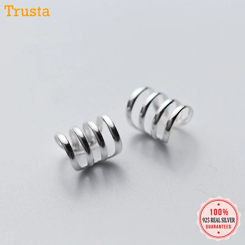 Trustdavis,, 925 пробы, серебро, 3, 4, 5 слоев, запонки, клипсы, серьги для женщин, девушек, без серьги в стиле пирсинга, ювелирные изделия DA192
