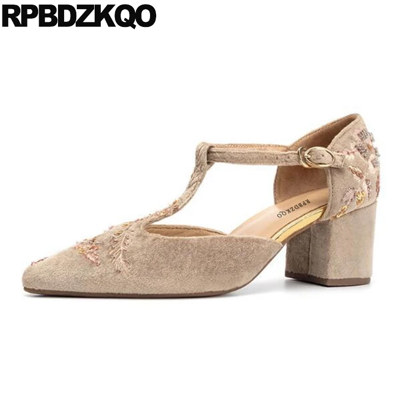 шарик Свадебная обувь вышивка Короткая средняя пятка цветы высокие каблуки