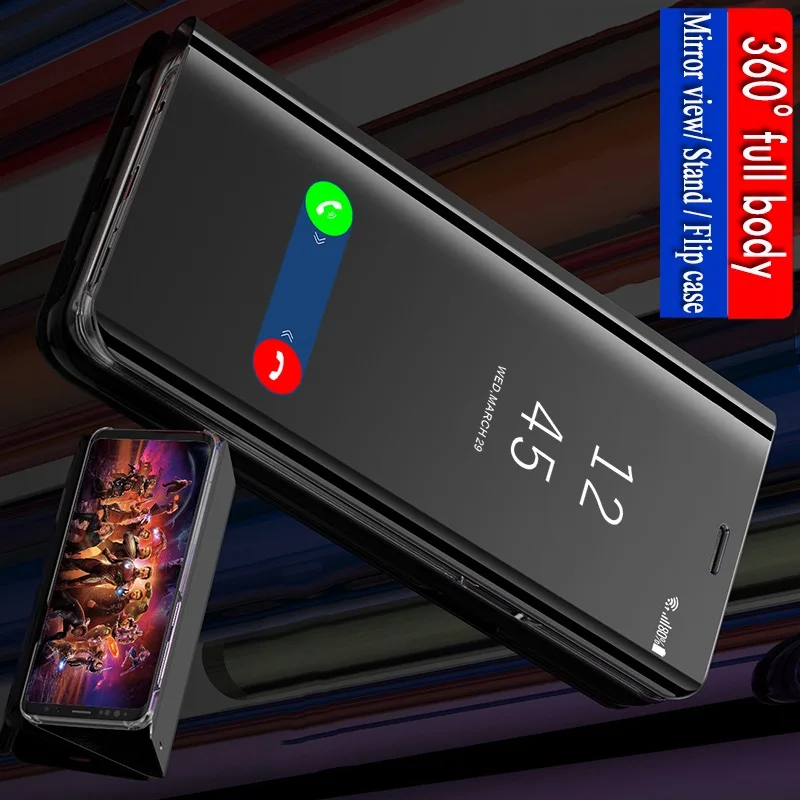 Clear view standing Cover For Samsung Galaxy S10e s10 e cover for samsung S10 lite galaxy 11 Plus Flip Smart Mirror case | Мобильные