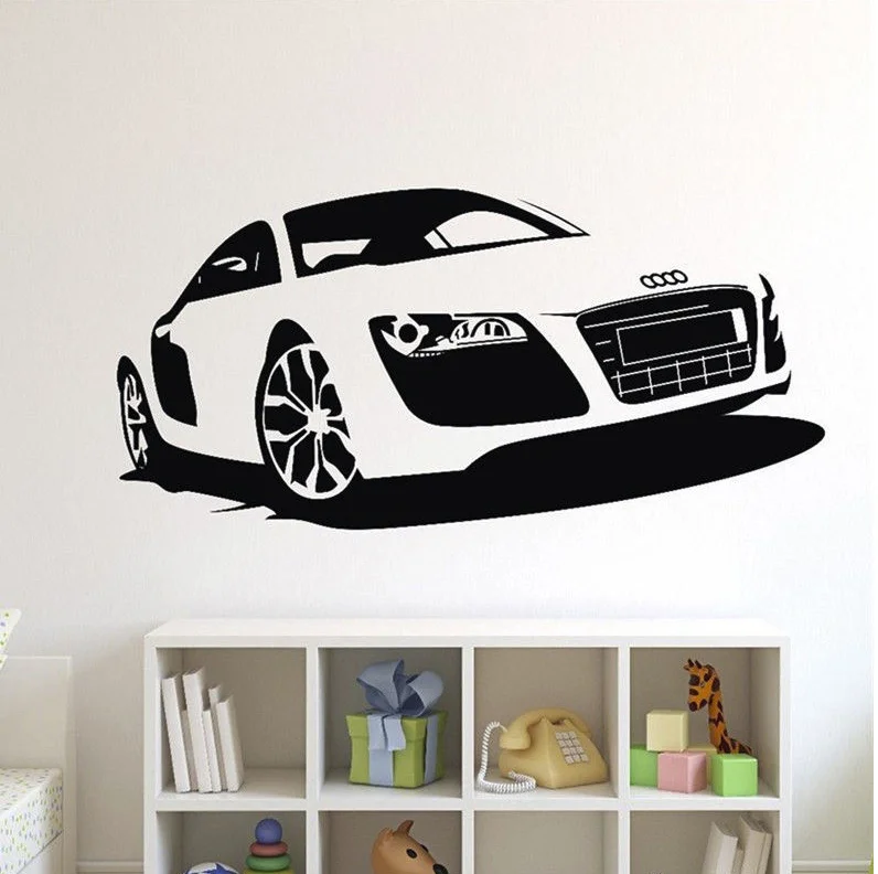 Автомобильный магазин плакат мурал виниловое искусство дизайн стен наклейки автомобильных гонок домашний декор красота современные декали N344.
