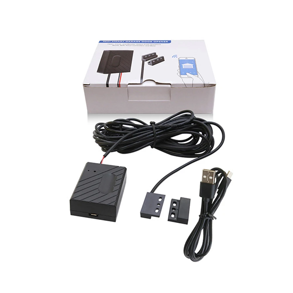 

Garage Switch Smart WiFi Garage Door Controller Opener With Smart Phone Remote Control Timing Function Voice Control Tool