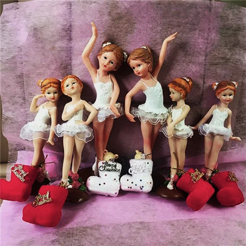 

Ballet Girl Home Decor Room Ornament Doll House Decoration Accessories Creative Desktop Tv Cabinet Wine Cabinet Resin Craft Gift