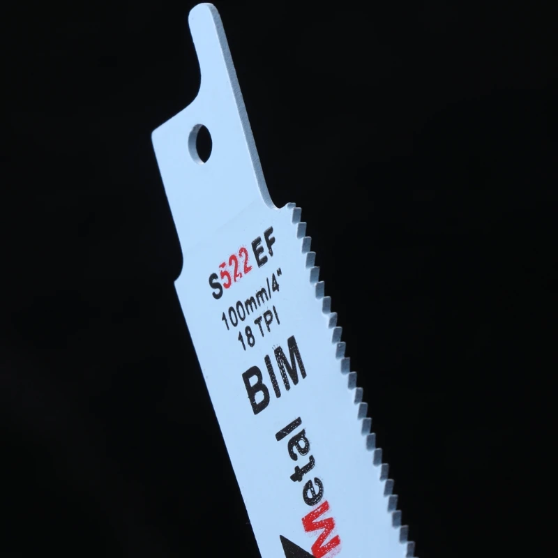 

5 Pcs S522EF 100mm 4\" BIM Reciprocating Sabre Saw Blades Set Flexible For Metal MOLC