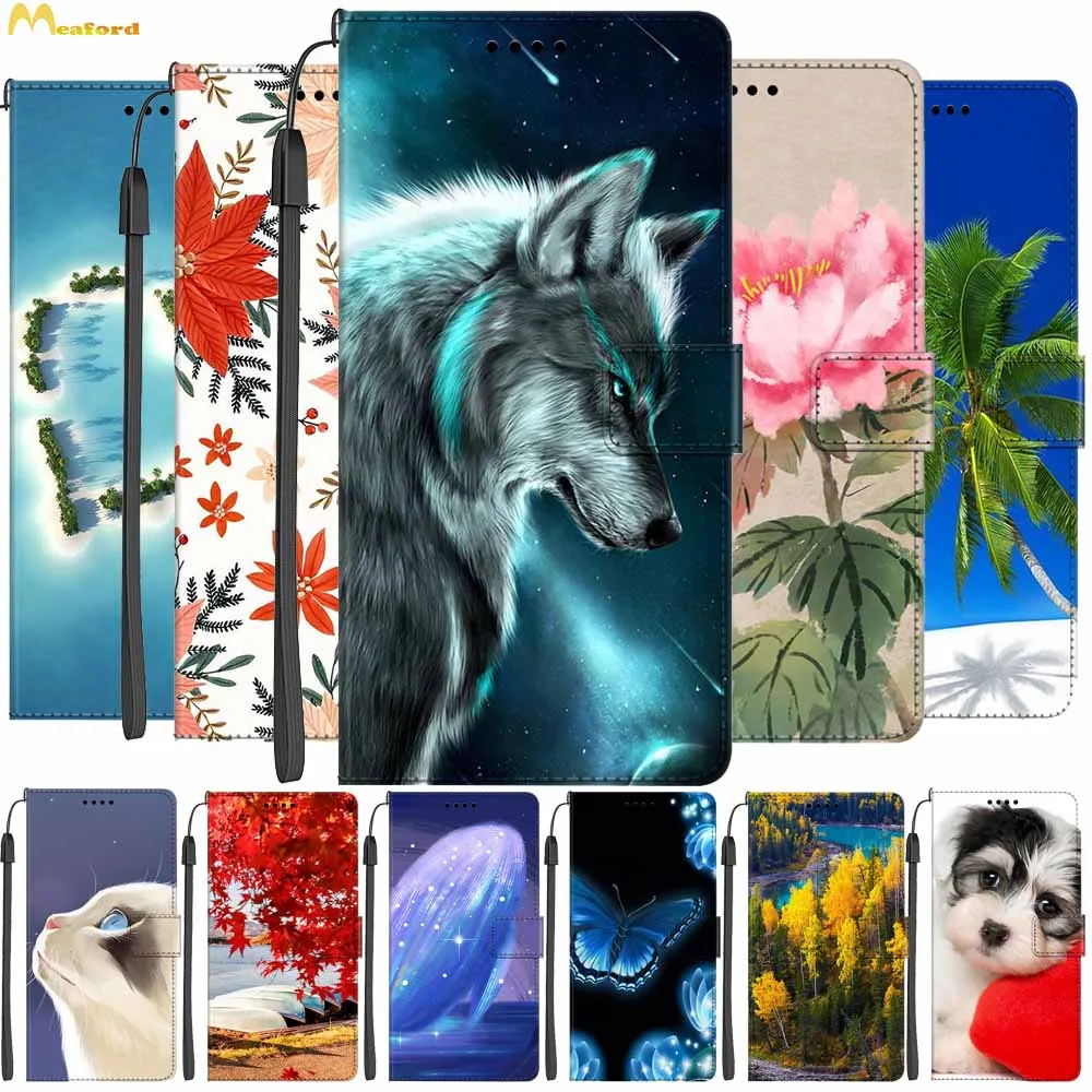 

For Honor 9x Lite Case Cute Leather Flip Cover For Huawei Honor 9 lite Cases Coque Phone Honor9x Honor 9 X Lite 9lite Wolf Bags