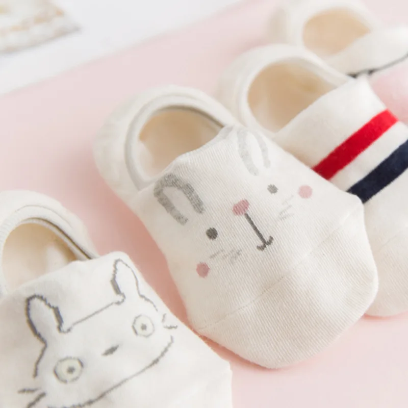 5 пар/up. женские носки невидимые короткие силиконовые Нескользящие башмачки