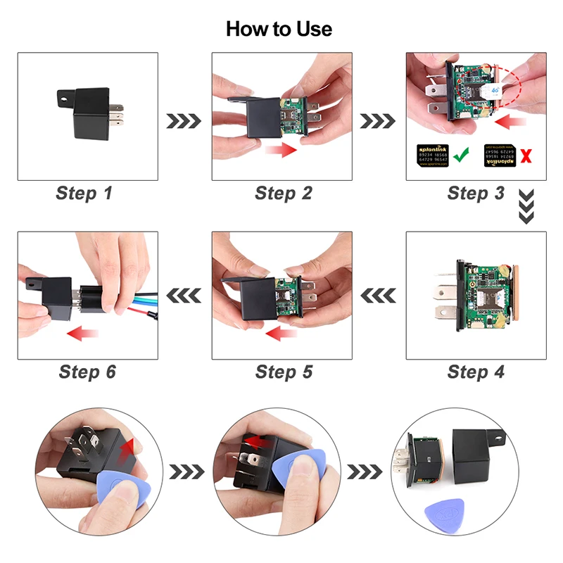 

New MV720 Relay GPS Tracker Car GPS GSM Locator Tracking Remote Control Anti-theft Monitoring Cut Oil Power Mini Car Tracker