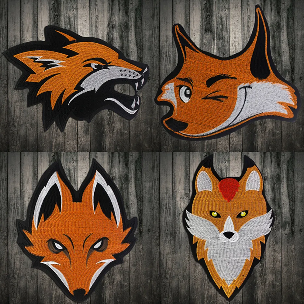 Новый маленький Лис патч Вышивка Кружева Аппликация ткань с пайетками свитер