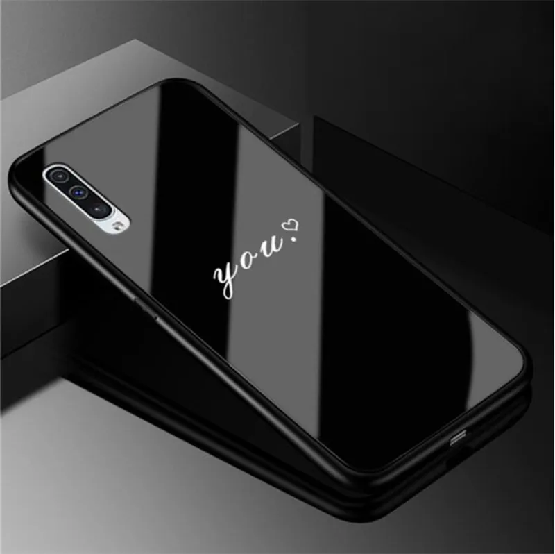 6," Funda для samsung Galaxy A50 чехол стекло твердая задняя крышка чехол для телефона для samsung Galaxy A50 чехол TPU рамка A 50 Coque