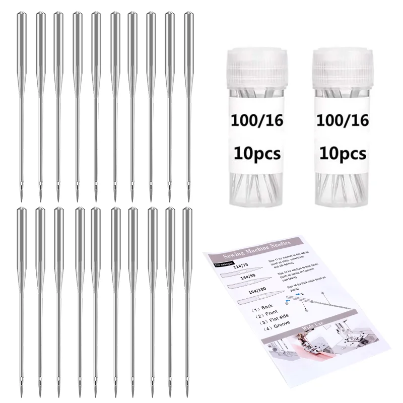 

LMDZ 20 Count Home Sewing Machine Needles Size 16, Universal Machine Needles Regular Point Machine Needles Sewing Machine Tools