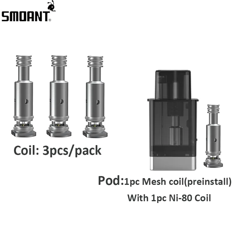 

Original Smoant Charon Baby Coil Core Cartridge For Charon Baby Battlestar baby Veer Kit Mesh Ni-80 Electronic Cigarette
