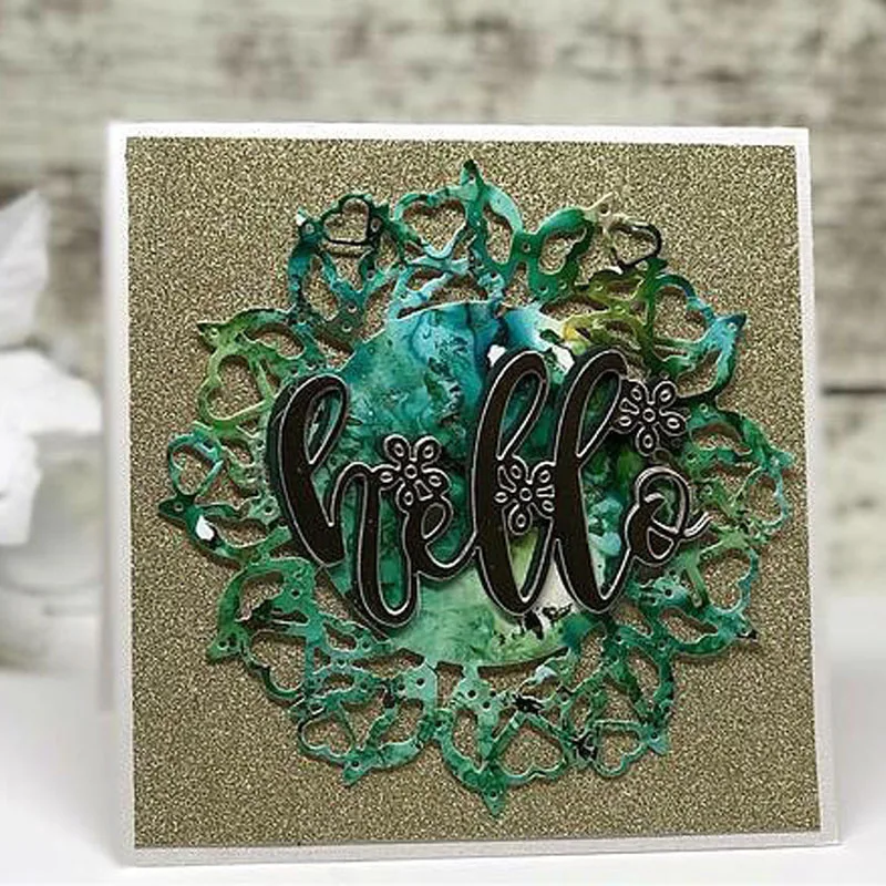 Металлические штампы Hello Word трафареты для скрапбукинга 2020 | Дом и сад