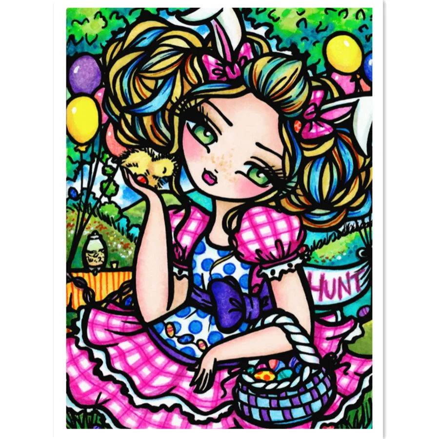 

DIY Painting By Numbers Big-eyed girl Drawing On Canvas HandPainted Painting Art Gift DIY Home Decoration