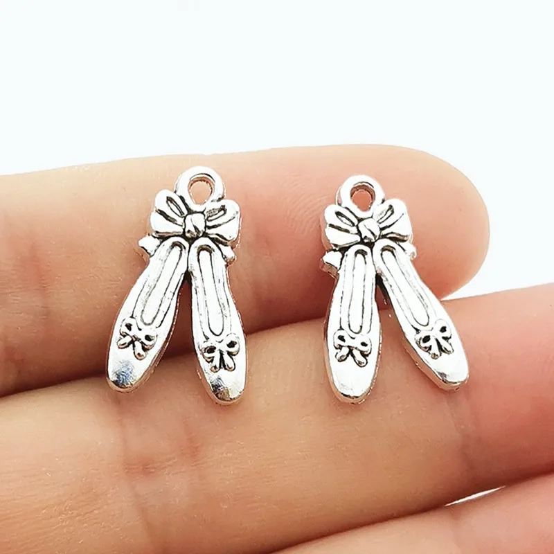 10 шт. подвески для балетных туфель тапочек 21 х3 мм