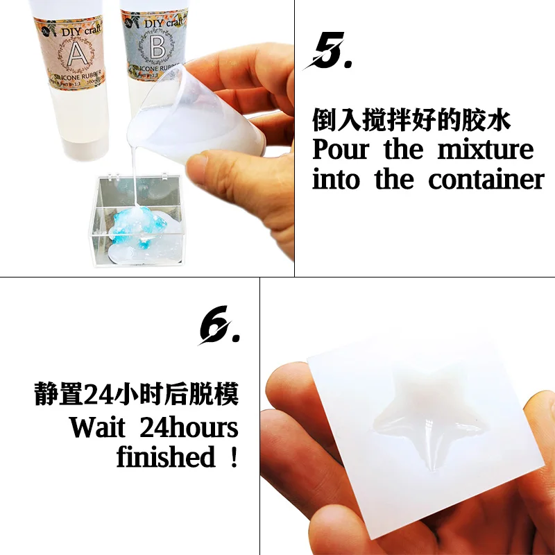

DIY Craft food grade silicone liquid translucent 1: 1 ratio natural defoaming non-toxic tasteless homemade mold
