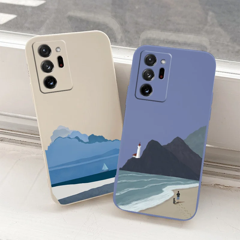 

Summer Clouds Liquid Silicone Case For SamsungGalaxy A72 A52 A42 A32 A22 A21S A02S A12 A02 A71 A51 A41 A31 Soft Phone Back Cover