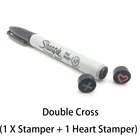 Двойной крест от Марка Southworth (1 х Stamper + 1 сердце Stamper) магические трюки улица крупным планом магии иллюзия, трюк, реквизит