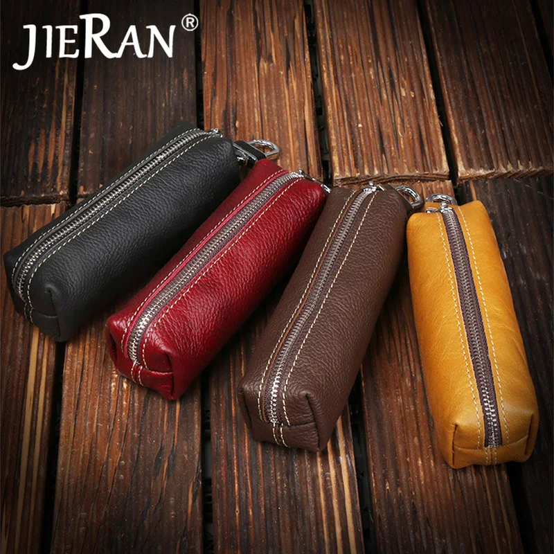 

Leather Key Bag Men Women Key Case Small Business Car Key Holder Pocket Cover Bag Housekeepers Wholesale Purse Keychain Wallet