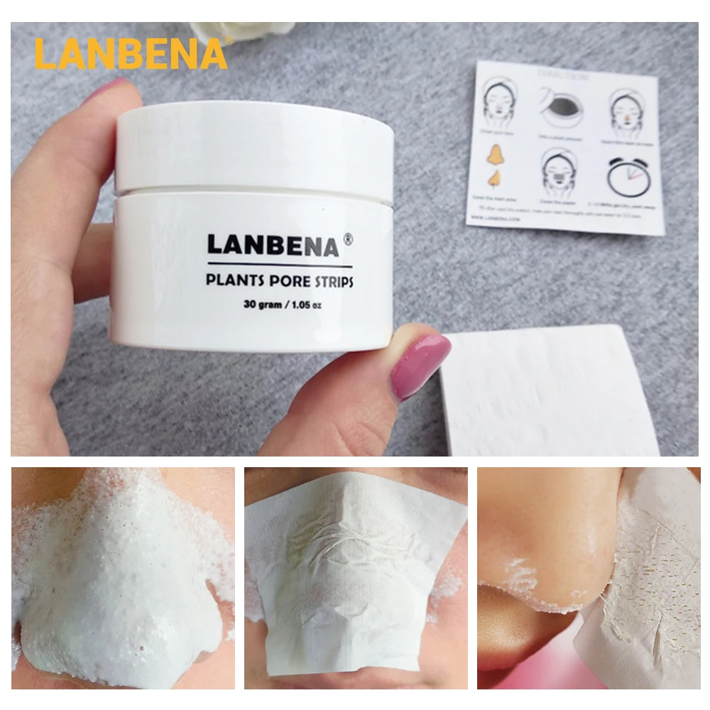LANBENA, маска для удаления черных точек, для лица, полоска пор, черная маска для пилинга носа, лечение акне, унисекс, глубокое очищение кожи, уход за кожей, красота
